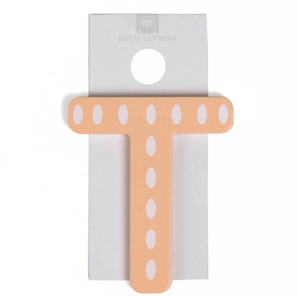 EUREKAKIDS Letra decorativa adhesiva de madera T