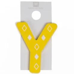 EUREKAKIDS Letra decorativa adhesiva de madera Y