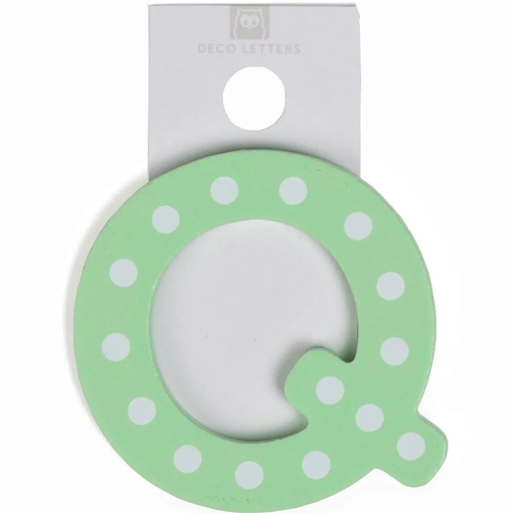 EUREKAKIDS Letra decorativa adhesiva de madera Q