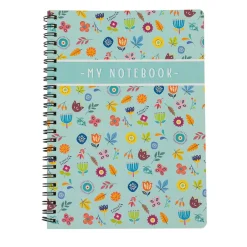 EUREKAKIDS Libreta A5 pautada con diseño de flores