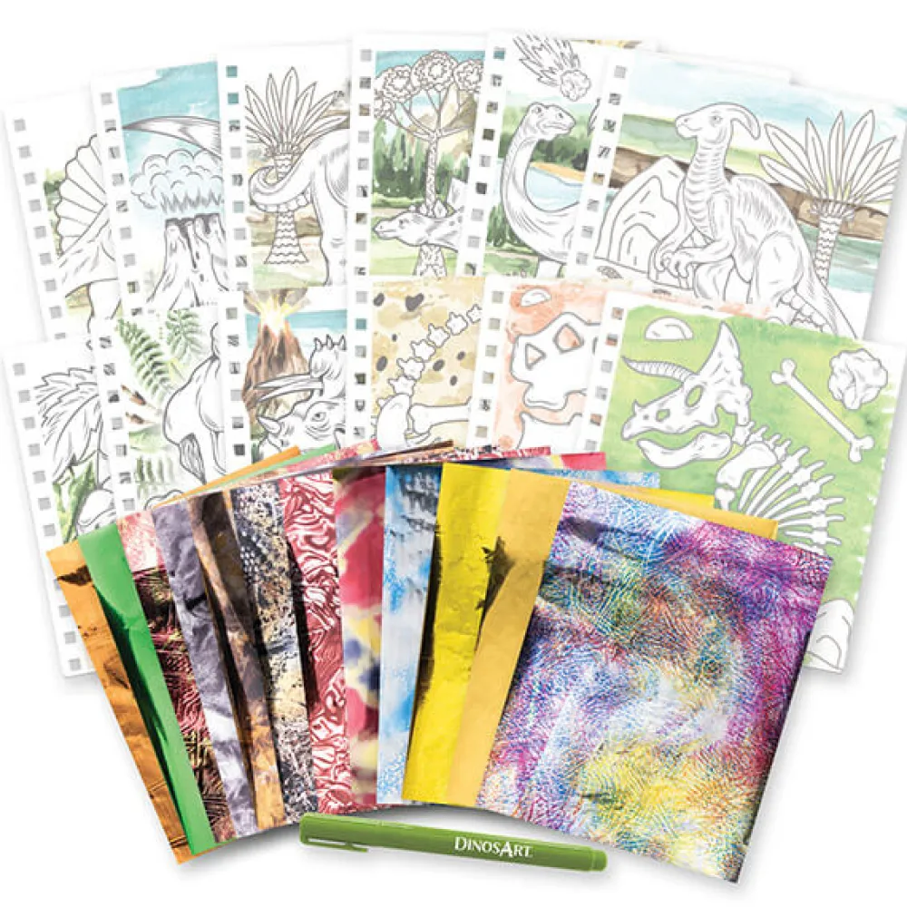 Libro creativo dinosaurios con destellos