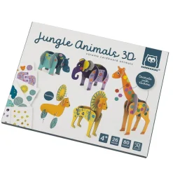 EUREKAKIDS Láminas para construir animales 3D de cartón – Jungle Animals