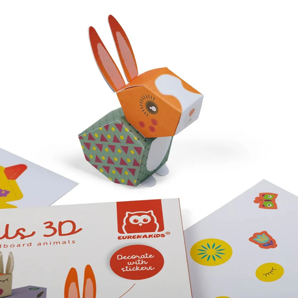 EUREKAKIDS Láminas para construir animales 3D de cartón – Farm Animals