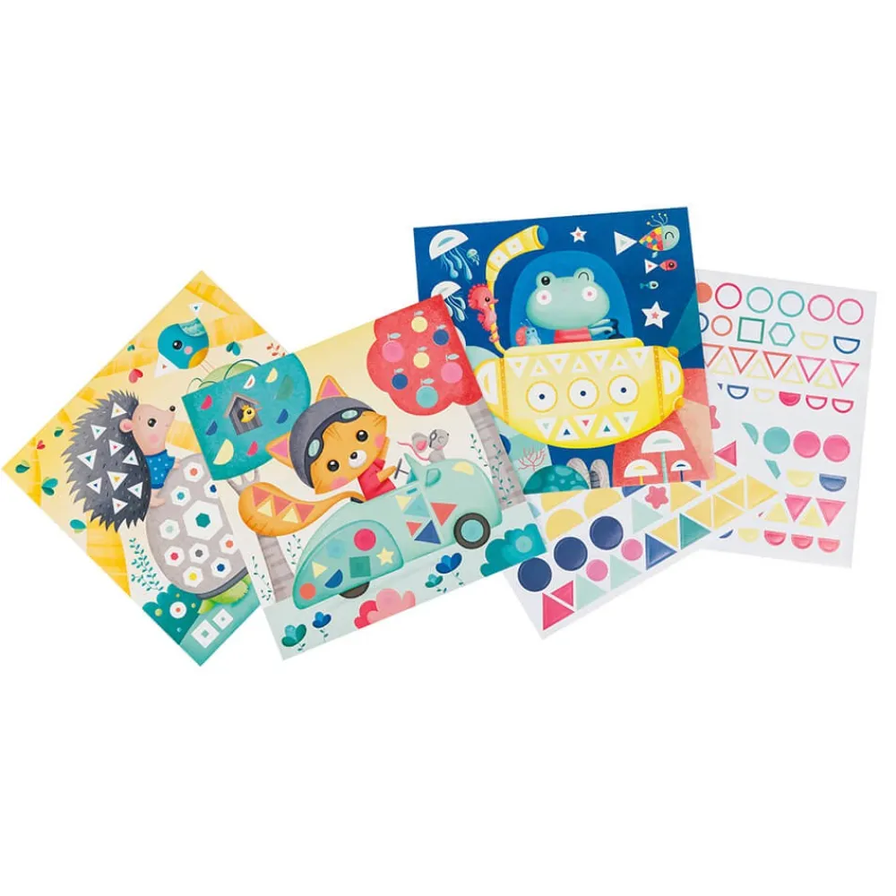 EUREKAKIDS Láminas para decorar con pegatinas geométricas – Geo Stickers