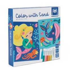 EUREKAKIDS Láminas para pintar con arena de colores – Sirenas