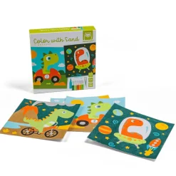 EUREKAKIDS Láminas para pintar con arena de colores – Dinosaurios