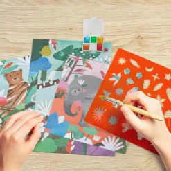 EUREKAKIDS Láminas para pintar y decorar con pintura nacarada – Bright Paint