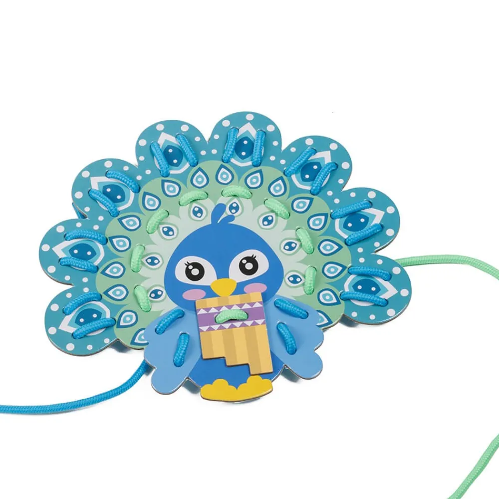 EUREKAKIDS Láminas para trazar con hilos de colores – Lacing Animals