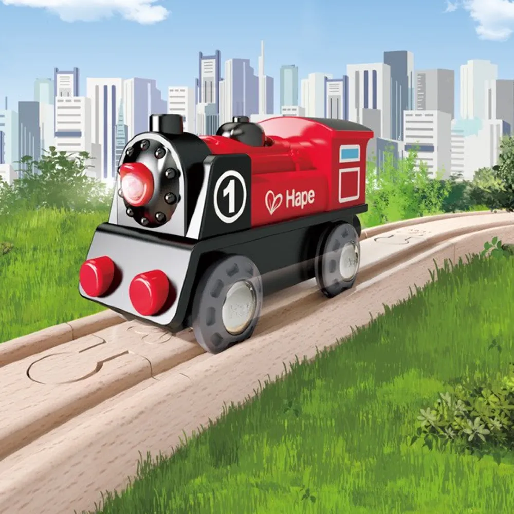 HAPE Locomotora de vapor a pilas