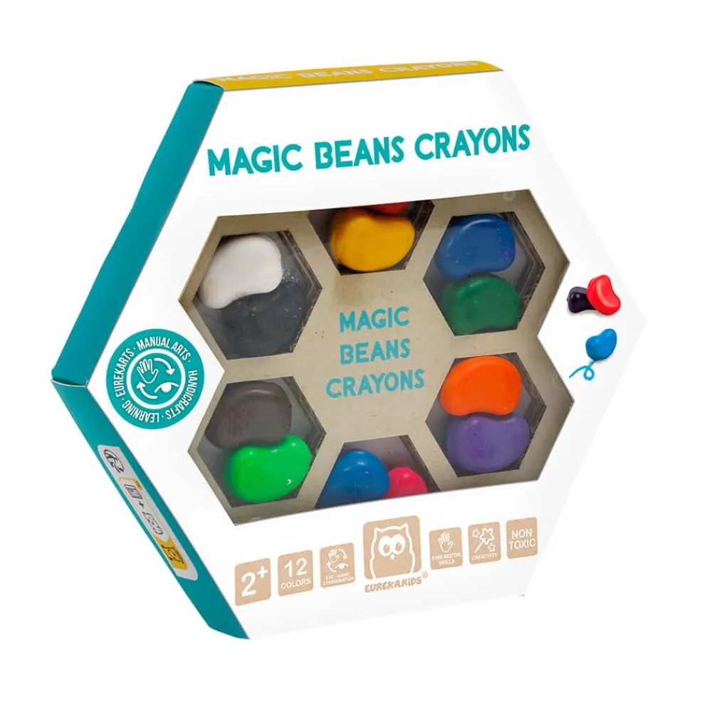 EUREKAKIDS Lápices de cera con forma de frijol