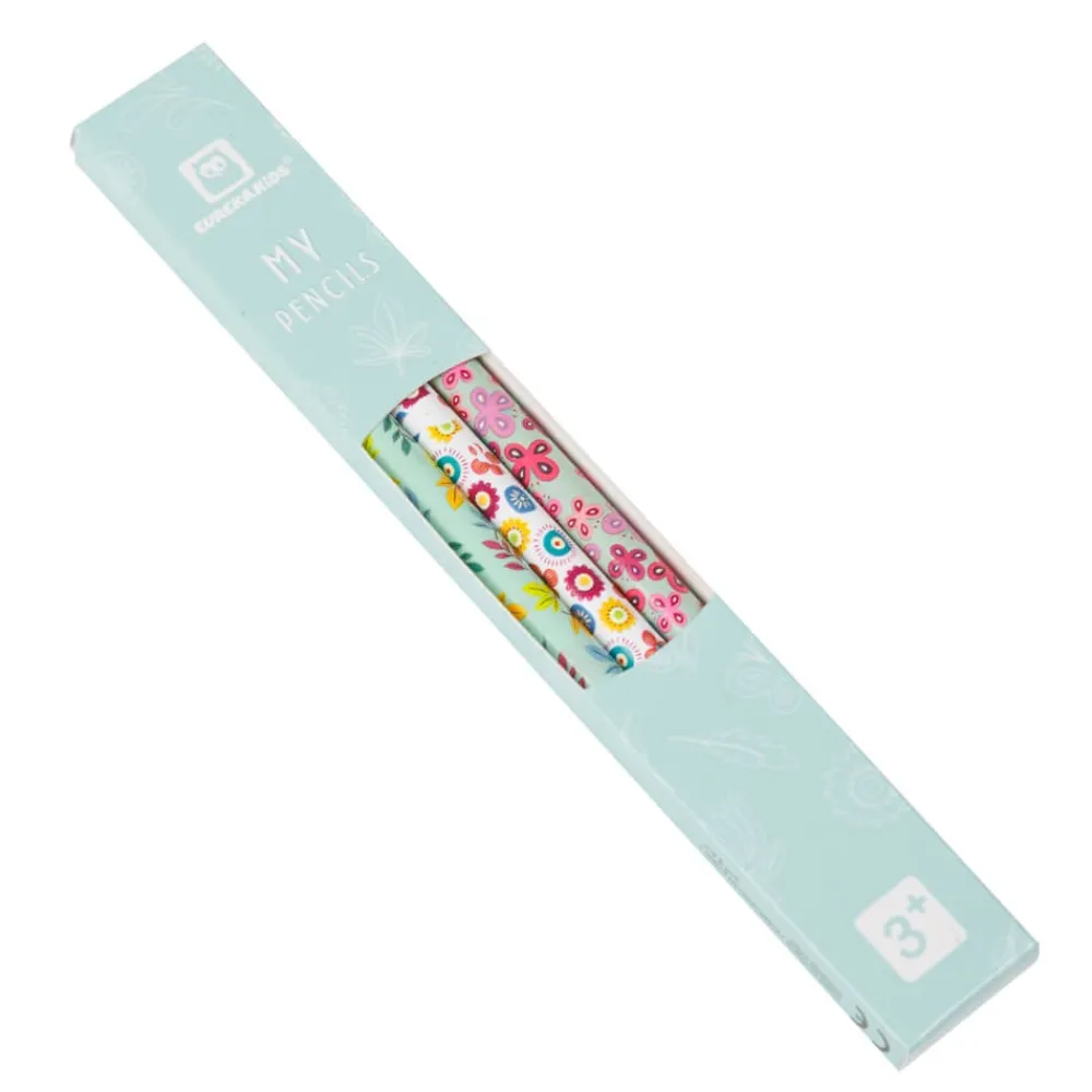 EUREKAKIDS Lápices de madera con diseño de flores – My Pencils
