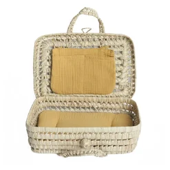 BARRUTOYS Maletín de palma color mostaza