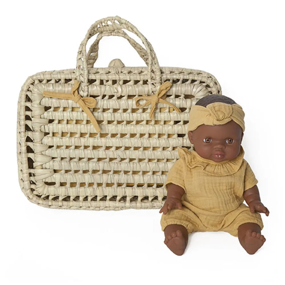 BARRUTOYS Maletín de palma color mostaza