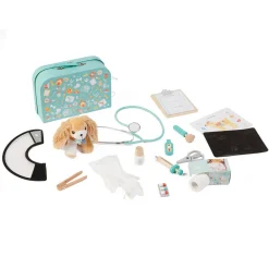 EUREKAKIDS Maletín profesional de juguete con 14 accesorios - Veterinario