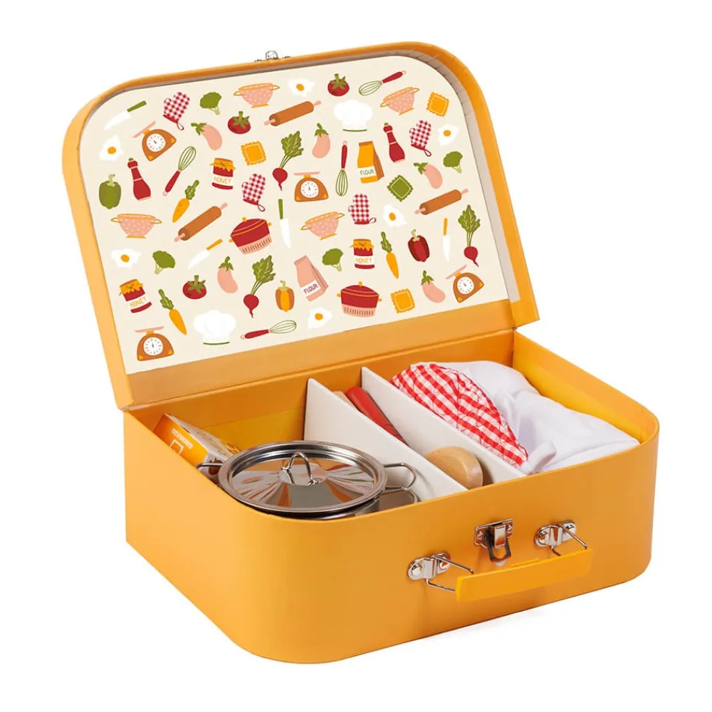 EUREKAKIDS Maletín profesional de juguete con 26 accesorios - Chef