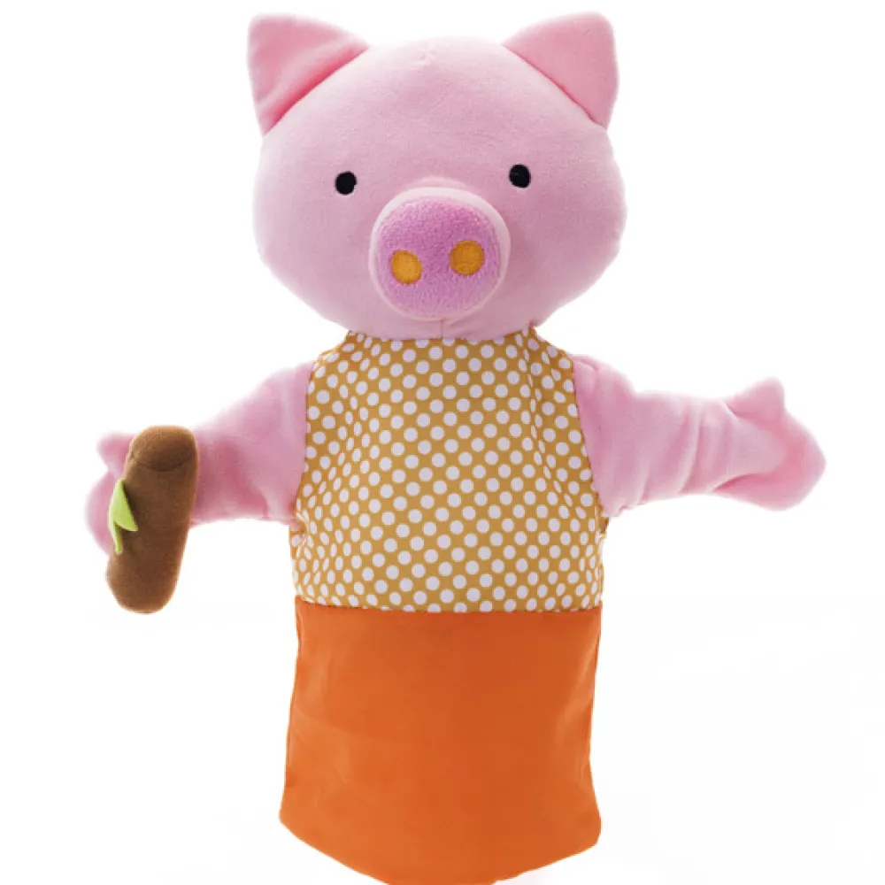 EUREKAKIDS Marioneta cerdito naranja