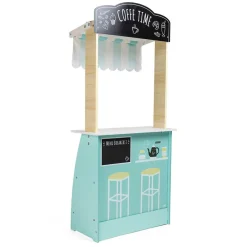 EUREKAKIDS Mercadito de madera y salón para tomar el café