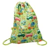 EUREKAKIDS Mochila de cuerdas y mochila saco infantil con estampado de coches