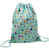 EUREKAKIDS Mochila de cuerdas y mochila saco infantil con estampado de flores