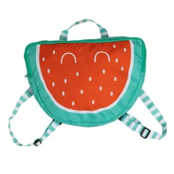 EUREKAKIDS Mochila infantil de tela con red trasera y forma de sandía