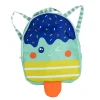 EUREKAKIDS Mochila infantil de tela con red trasera y forma de helado