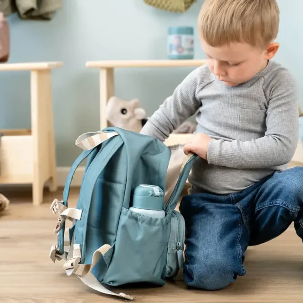 Done By Deer Mochila infantil Tiny Farm Azul