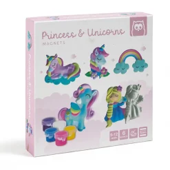 EUREKAKIDS Moldea y pinta imanes de unicornios y princesas