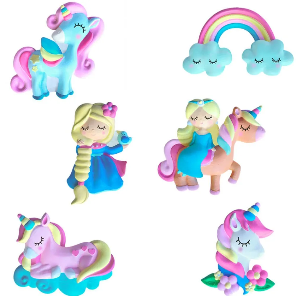 EUREKAKIDS Moldea y pinta imanes de unicornios y princesas