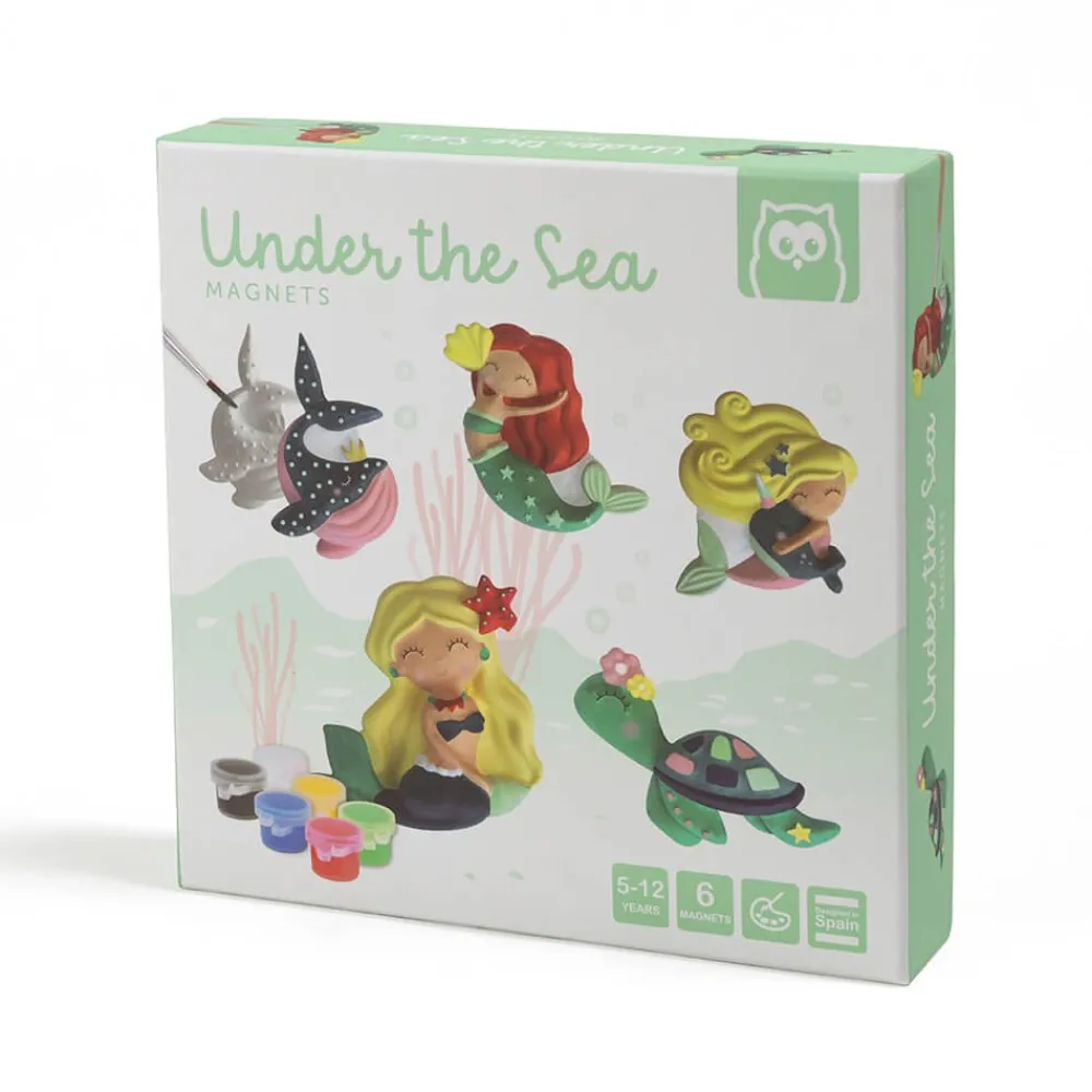 EUREKAKIDS Moldea y pinta imanes de sirenas y personajes del fondo del mar