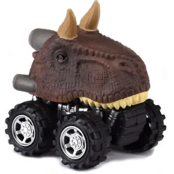 EUREKAKIDS Pack 3 dinocoches con autoimpulso: Spinosaurus, Carnotaurus y T-Rex