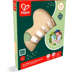 HAPE Paleta artística de madera con 6 pinceles