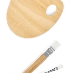HAPE Paleta artística de madera con 6 pinceles