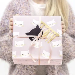 EUREKAKIDS Papel de regalo estampado gatos