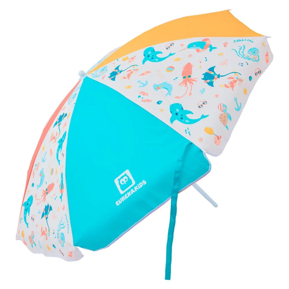 EUREKAKIDS Parasol de Playa 160cm protección UPF50