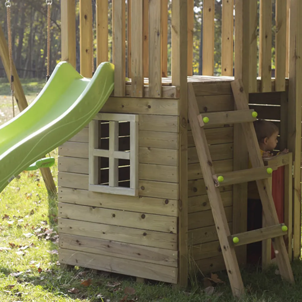 MASGAMES Parque Canigo caseta y columpio doble