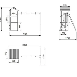MASGAMES Parque infantil Carlit M con columpio doble