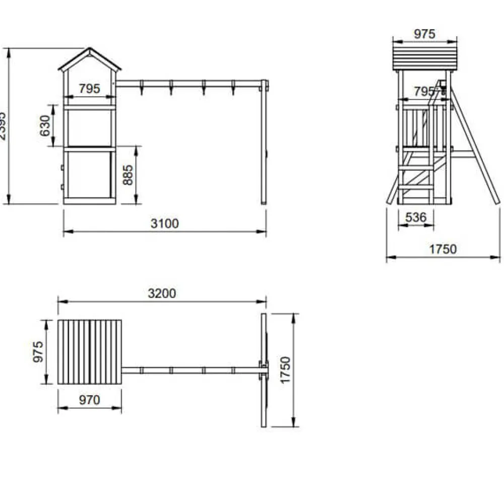 MASGAMES Parque infantil Carlit M con columpio doble