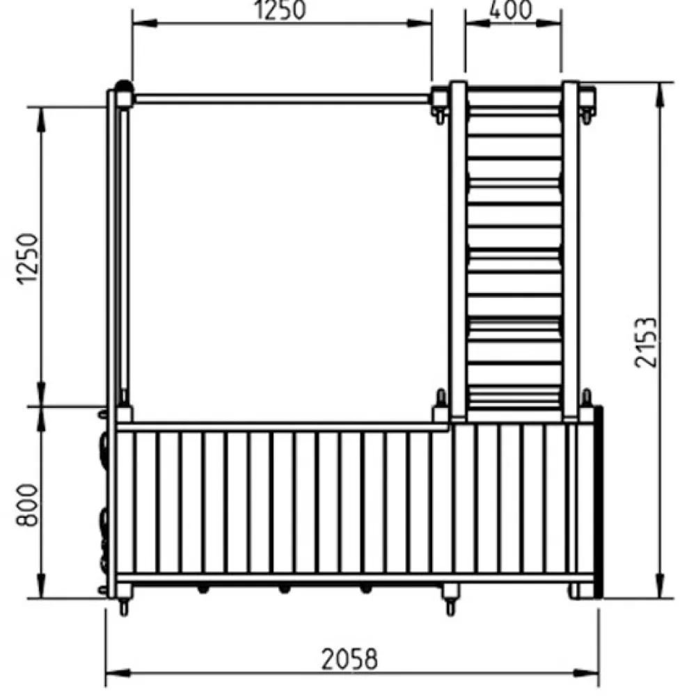 MASGAMES Parque infantil Crossfit Barra Bombero