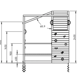MASGAMES Parque infantil Crossfit Barra Bombero