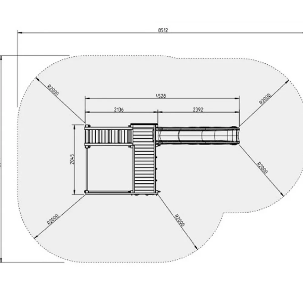 MASGAMES Parque infantil Crossfit con tobogán