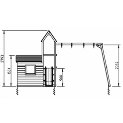 MASGAMES Parque infantil Lookout M con columpio doble