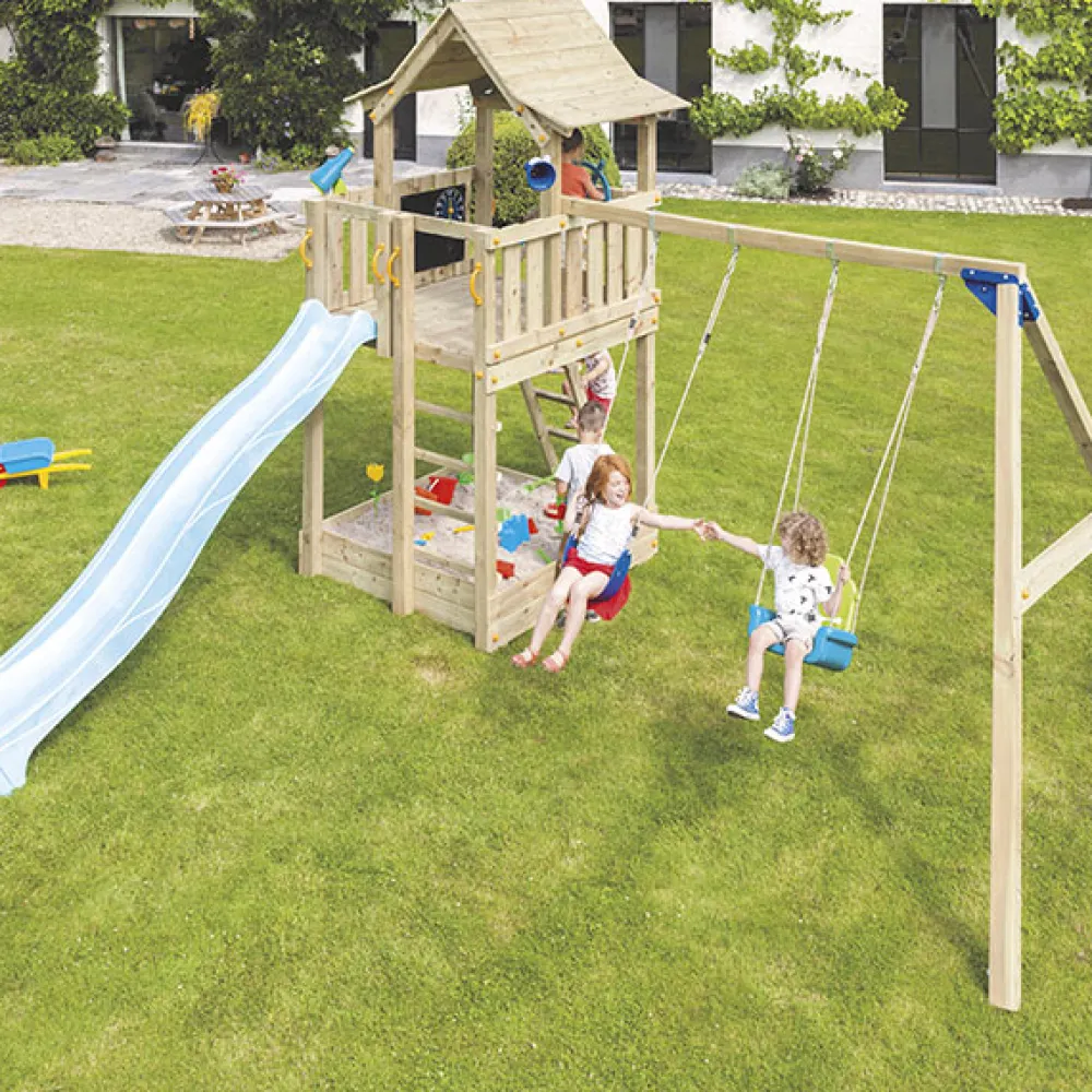 MASGAMES Parque infantil Pagoda con Columpio Doble