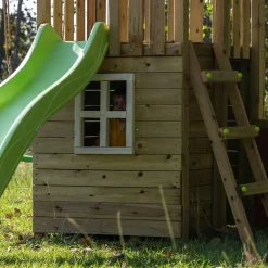 MASGAMES Parque infantil Tibidabo L con casita y columpio doble