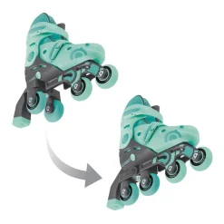 GLOBBER Patines evolutivos 2 en 1 para patinar en linea - Talla 30-33 color menta