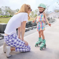 GLOBBER Patines evolutivos 2 en 1 para patinar en linea - Talla 30-33 color menta
