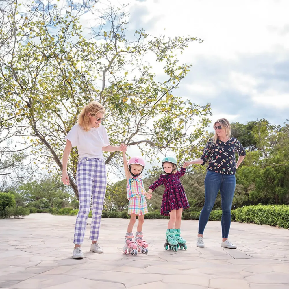 GLOBBER Patines evolutivos 2 en 1 para patinar en linea - Talla 30-33 color menta