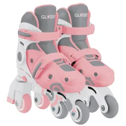 GLOBBER Patines evolutivos 2 en 1 para patinar en linea - Talla 30-33 color rosa pastel