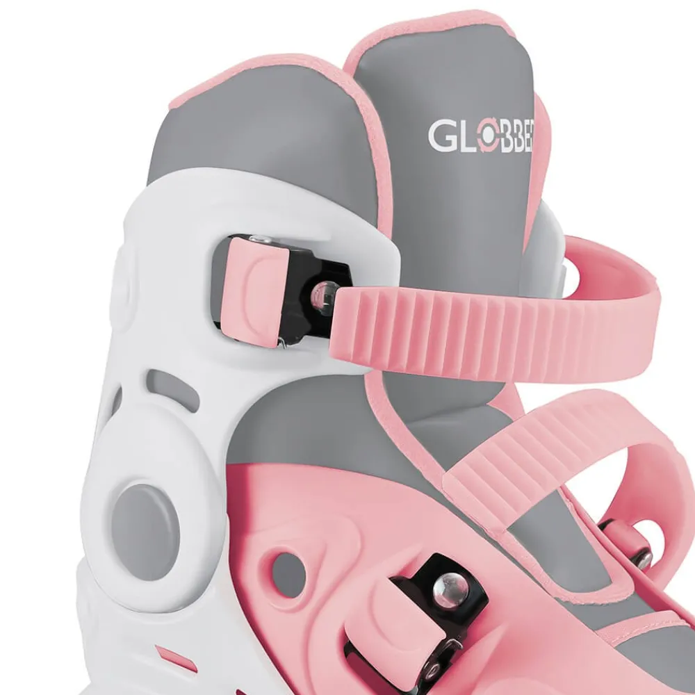GLOBBER Patines evolutivos 2 en 1 para patinar en linea - Talla 30-33 color rosa pastel