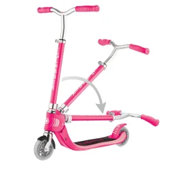 GLOBBER Patinete ajustable y plegable de 2 ruedas - Flow Foldable 125 Fuchsia