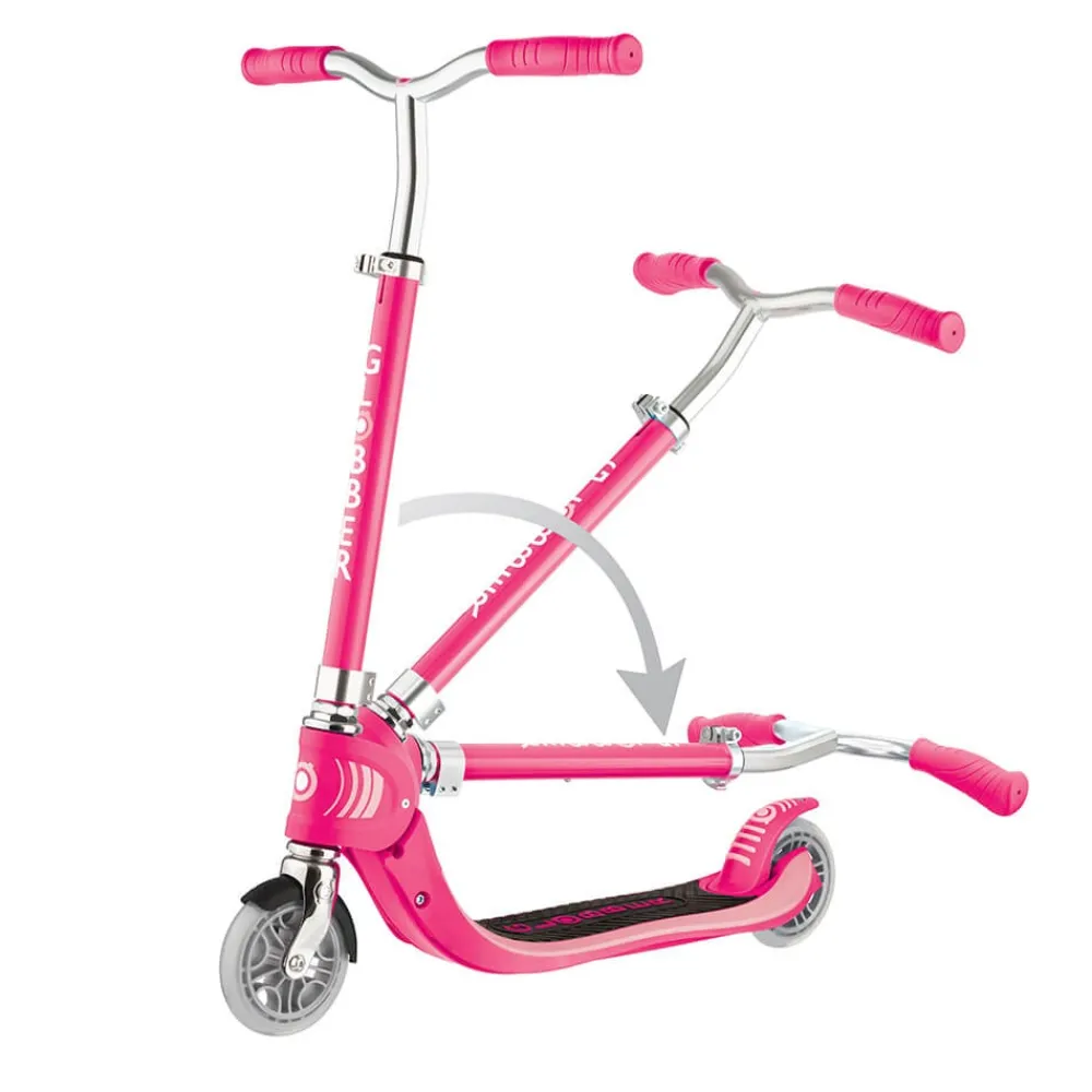 GLOBBER Patinete ajustable y plegable de 2 ruedas - Flow Foldable 125 Fuchsia